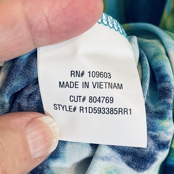 Rabbit Rabbit Rabbit Designs Dress Womens 10 Multicolor Tie Dye Ruffle Swing - Picture 8 of 13